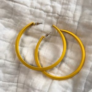 Yellow hoop earrings